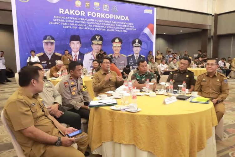 Wabup Tanjab Barat Hadiri Rakor Forkopimda Se-Provinsi Jambi