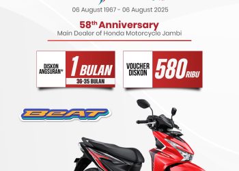 Rayakan HUT ke-58, Sinsen Tawarkan Diskon Rp580 Ribu untuk Pembelian Honda BeAT Sporty Series